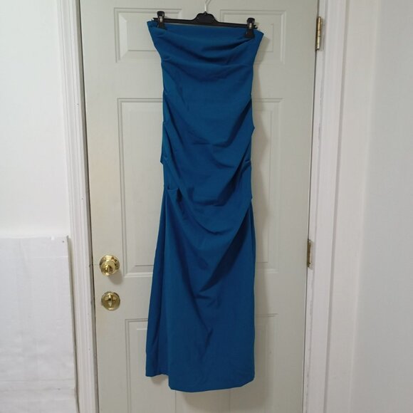 Nicole Miller Strapless Ruched Evening Gown Size 6 Womens - Picture 1 of 13